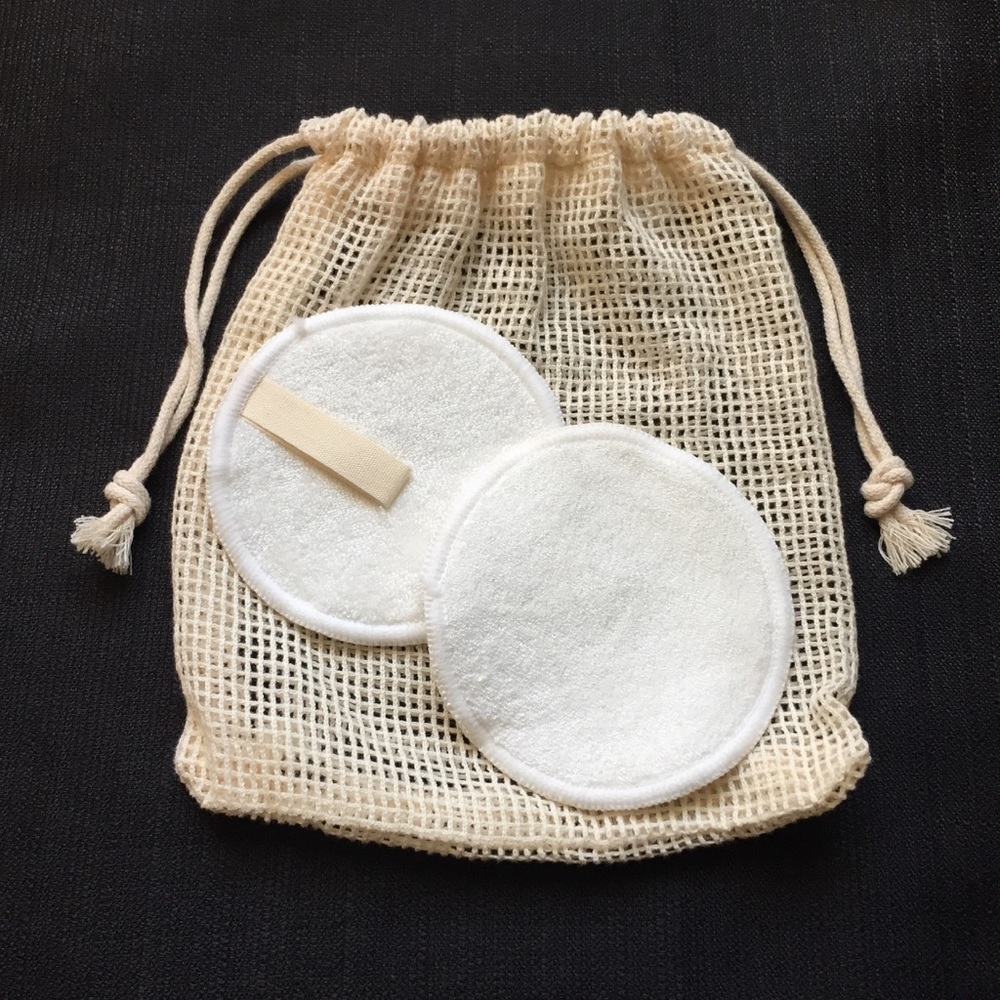 NWT 12 Reusable Makeup Remover Pads+Bag, Washable